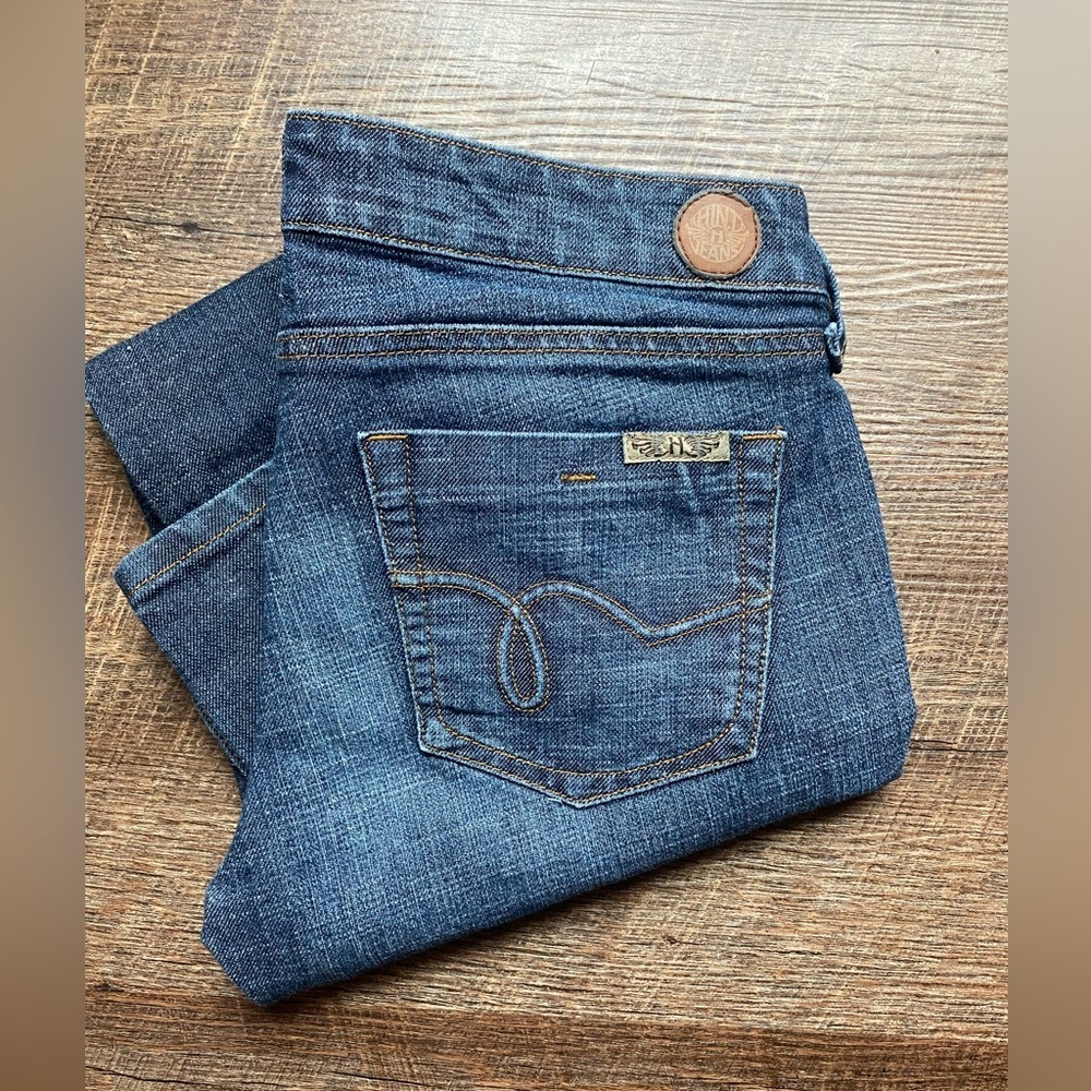 HINT jeans Y2K juniors size 5 low rise straight denim RaRe EUC